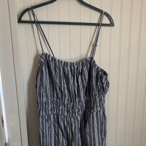 Old Navy Striped Linen Jumpsuit 2X